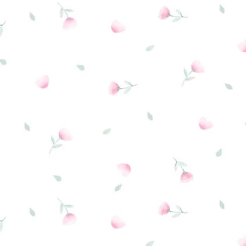 Papel de Parede Folhas e Flores - Fashion Baby II - BF541 - Vinílico