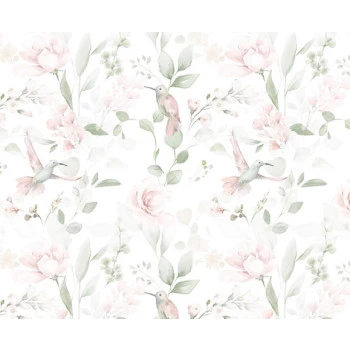 Papel de Parede Folhas e Flores  - Fashion Baby III - BF636-Vinílico