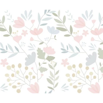 Papel de Parede Folhas e Flores  - Fashion Baby III - BF638-Vinílico