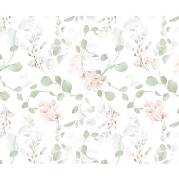 Papel de Parede Folhas e Flores - Fashion Baby III - BF637-Vinílico