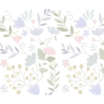 Papel de Parede Folhas e Fores  - Fashion Baby III - BF639-Vinílico
