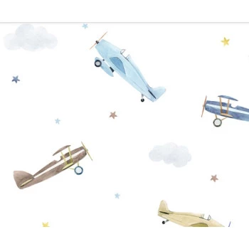 Papel de Parede Avião  - Fashion Baby III - BF646-Vinílico