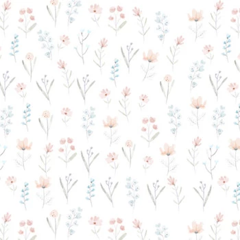 Papel de Parede Folhas e Flores - Doce Bebê 1 - DB739 - Vinílico