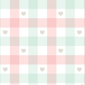Papel de Parede Xadrez - Doce Bebê 2 - DB814 - Vinílico