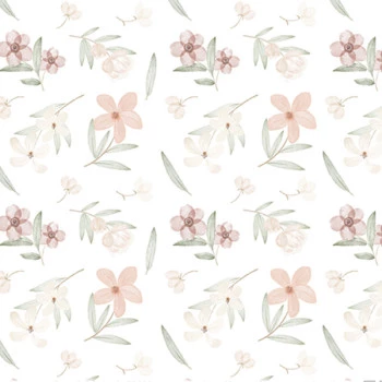 Papel de Parede Folhas e Flores - Doce Bebê 2 - DB829 - Vinílico