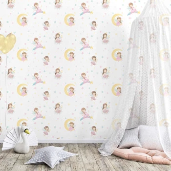 Papel de Parede Estrelas - Doce Bebê 2 - DB833 - Vinílico