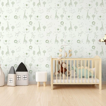 Papel de Parede Animais - Doce Bebê 2 - DB834 - Vinílico