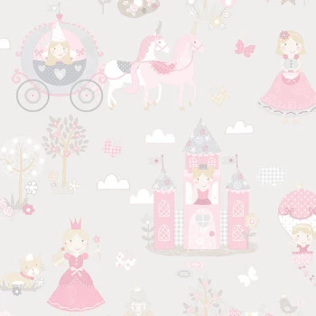 Papel de Parede Princesa - Tiny Tots 2 - G78370 - TNT
