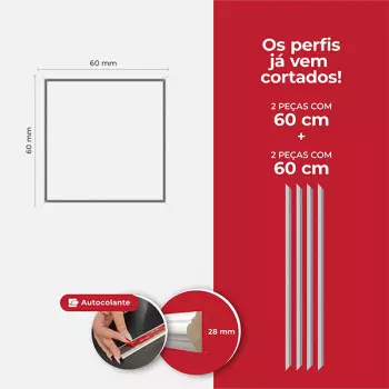 Kit Boiserie - 60x60 - Poliuretano