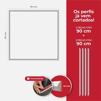 Kit Boiserie - 90x90 - Poliuretano