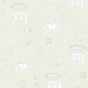 Papel de Parede Carro - Pure Kids & Teens - KT68431 - Vinílico
