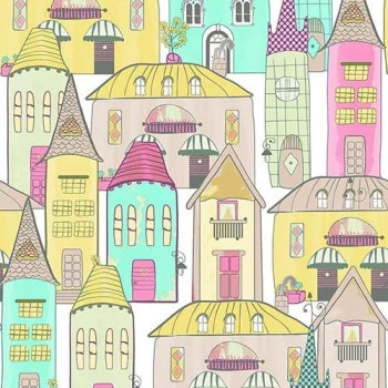 Papel de Parede Prédios - Pure Kids & Teens - kt68445 - Vinílico