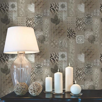 Papel de Parede Folhas e Flores - Paris - L058-08 - TNT/Vinilíco