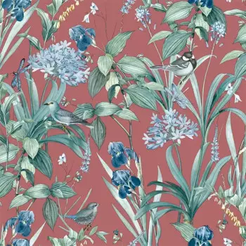 Papel de Parede Folhas e Flores - Le Jardin - M64710 - Vinílico