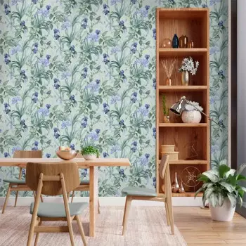 Papel de Parede Folhas e Flores - Le Jardin - M64714 - Vinílico