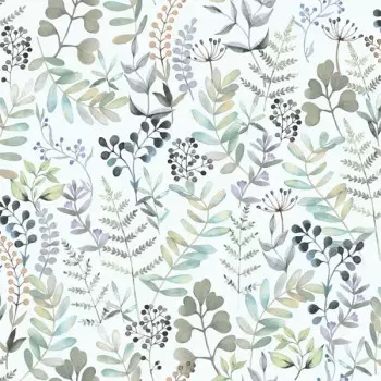 Papel de Parede Folhas e Flores - Le Jardin - M68504 - Vinílico