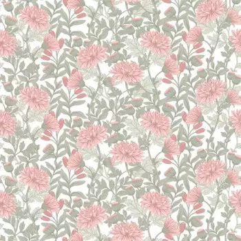 Papel de Parede Folhas e Flores - Le Jardin - M88203 - Vinílico