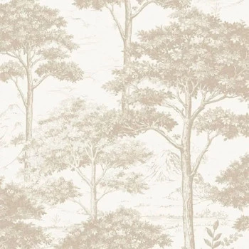 Papel de Parede Toile de Jouy - Maison - MN3003 - Lavável, TNT, Texturizado, Vinílico