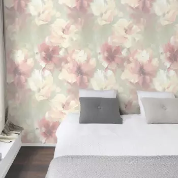 Papel de Parede Folhas e Flores - Rocca - ROC-WKVE3003 - Non-Woven (TNT) - Vinílico