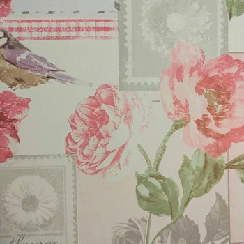 English Florals S45205 Papel de Parede Inglês Vinílico lavável 