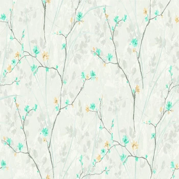 Papel de Parede Folhas e Flores - Vince - V1011-47 - Vinílico