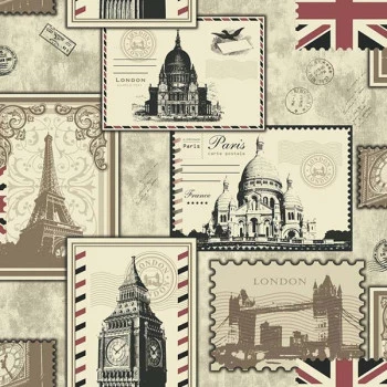 Papel de Parede Selos - York - CE88301 - Vinilíco